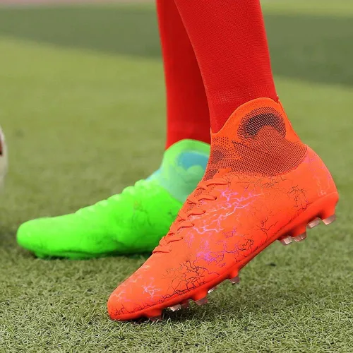 Vista 6 de VAXAV Zapatos de fútbol unisex de alta calidad para entrenamiento FG con tachuelas largas de fútbol AG