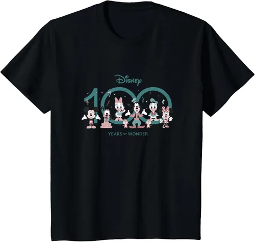 Vista 35 de Disney 100 Years of Wonder Mickey & Pals Muted Cute D100 Camiseta, Negro