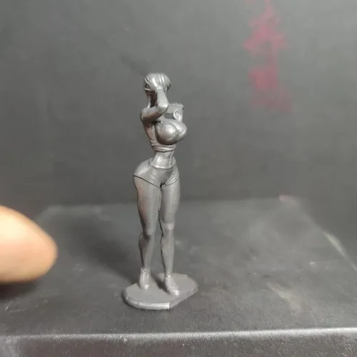 Vista 5 de Bikini sexy de latón, hermosa estatua femenina, traje de baño sexy de metal negro, escultura de mujer, figuras en miniatura, arte corporal