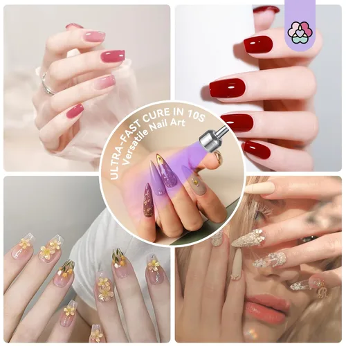 Vista 6 de SAVILAND Lámpara UV de cuello de ganso para uñas de gel: interruptor táctil de 12W, lámpara de uñas UV secado rápido 5S, lámpara LED de curado