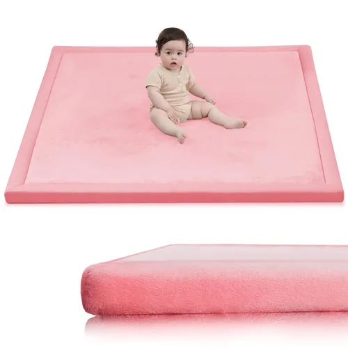 Vista 57 de Huloo Sleep - Tapete de juego para la habitación de bebés y niños pequeños, anticaídas, de espuma elástica de 1.3" de grosor, 28" x 72", terciopelo