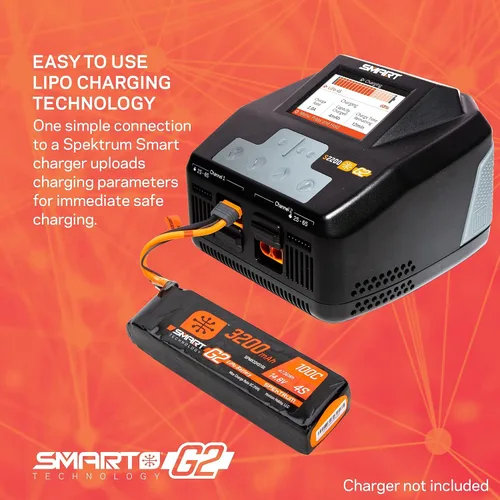 Vista 3 de Spektrum 14.8V 3200mAh 4S 50C Smart LiPo G2: IC3, SPMX324S50