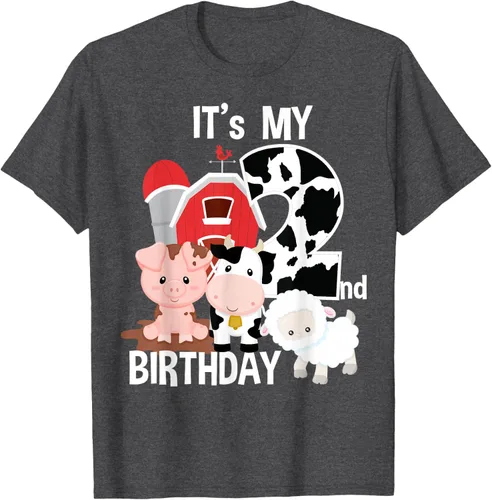 Vista 27 de Camiseta para fiesta de 2 años con texto en inglés "It's My 2nd Birthday", Negro