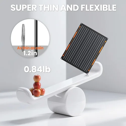 Vista 4 de FlexSolar Kit de cargador de panel solar de 20 W y 12 V con controlador de carga integrado, cargador de batería solar impermeable portátil, enchufe