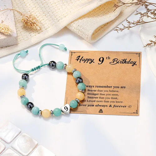 Vista 5 de Pulsera de cumpleaños de niña de 6 a 18 años de edad, regalo para hija, nieta, sobrina, amigos