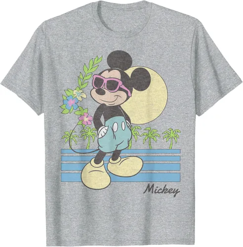 Vista 4 de Disney Mickey and Friends Mickey Retro Beach Camiseta S Gris Oscuro