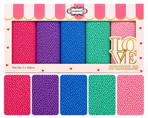 Vista 17 de Confect Gránulos Dorados de Perlas Gránulos Dorados para Decoración de Pasteles y Cupcakes y Celebración Paquete Surtido de 5 All That Glitters