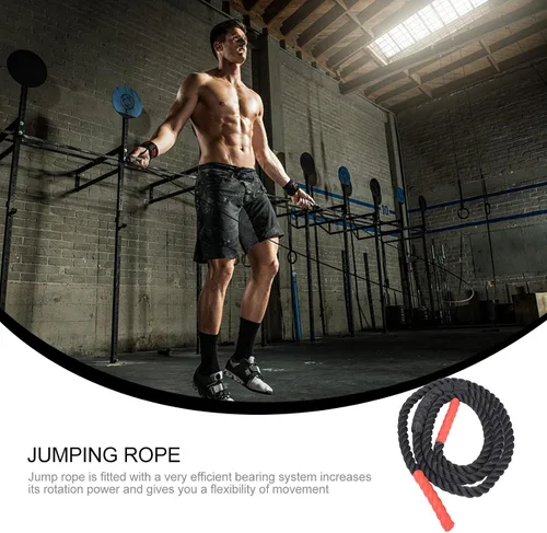 Vista 7 de Toyvian Cuerda de saltar de alta resistencia para entrenamiento de fuerza para adultos, MMA, boxeo, gimnasio, entrenamiento