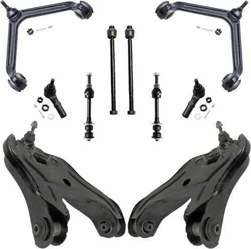 Vista 195 de Detroit Axle - Kit de suspensión delantera de 10 piezas para Chevrolet Trailblazer GMC Envoy 2004-2007 2005 2006 Soportes de brazo de control