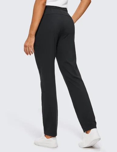 Vista 2 de Pantalón largo CRZ YOGA para mujer, elástico, con cordón, pantalón de deporte con bolsillos