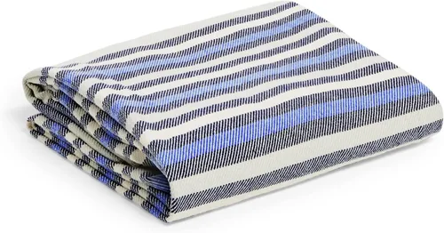 Vista 2 de Vera Bradley Manta de algodón reciclado para interiores y exteriores para mujer Seaside Stripe Navy - Algodón reciclado
