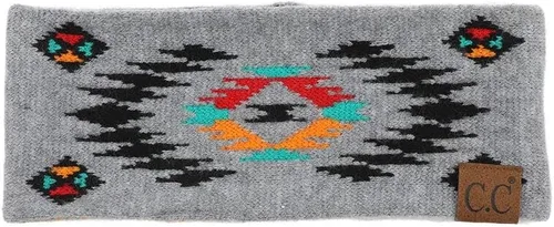 Vista 128 de C.C Cintillo elástico suave con punto trenzado para invierno, con forro mullido para el pelo, para calentar las orejas Negro