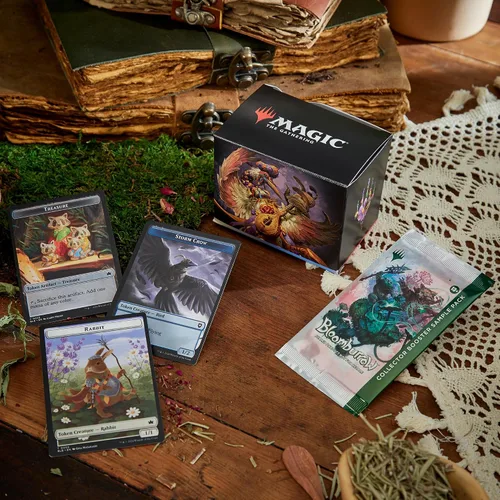 Vista 6 de Magic: The Gathering Bloomburrow Commander Deck - Family Matters (mazo de 100 cartas, paquete de muestra de 2 cartas para coleccionista + accesorios)