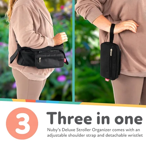 Vista 4 de Nuby Organizador de cochecito de lujo con bolsa extraíble