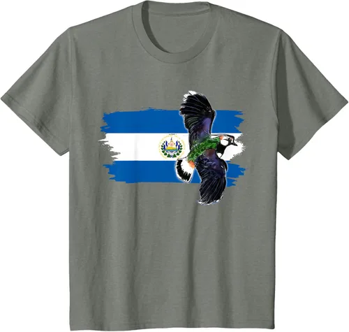 Vista 74 de Camiseta con la bandera de El Salvador, mapa de El Salvador, camiseta de Salvador para mujer, Negro