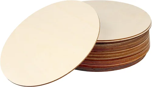 Vista 11 de 20 discos de madera de 12 pulgadas para manualidades, círculo de madera sin terminar, recortes redondos de madera para manualidades, pintura, puerta