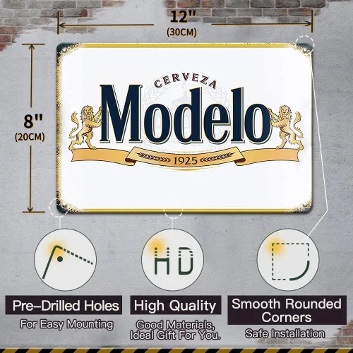 Vista 2 de Letreros de bar, carteles de cerveza para cueva de hombre, letreros de cerveza, decoración de garaje, decoración de bar, 8 x 12 pulgadas, póster