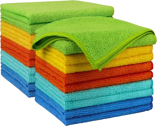 Vista 19 de AIDEA - Paño de limpieza de microfibra, 10 unidades, toallas de microfibra negras, 12 x 12 pulgadas Microfiber Towels for Cars, Wash Cloths, Lint