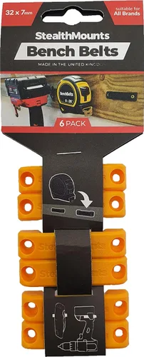 Vista 5 de StealthMounts Cinturón de banco – Soporte universal para herramientas Juego de funda de herramientas – Paquete de 6 Base de almacenamiento