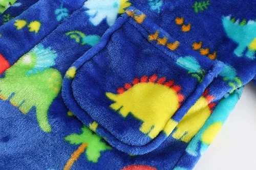 Vista 4 de Bata de baño suave con capucha para niños y niñas, ropa de dormir de 2 a 16 años