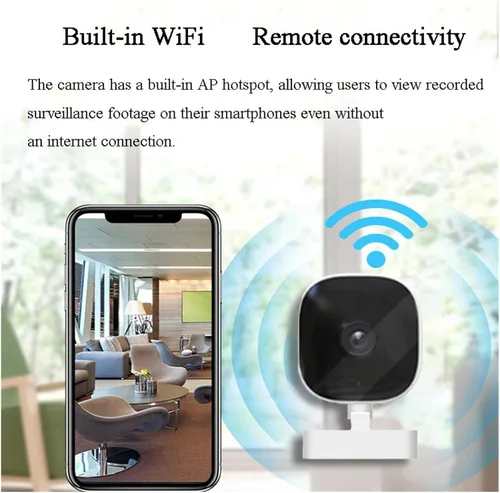 Vista 5 de Cámara de seguridad al aire libre impermeable 4K WiFi IP65 Blanco