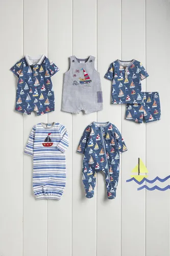 Vista 3 de Mud Pie Baby Boys' Sailboat Zipper Sleeper