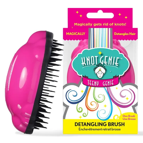 Vista 20 de Knot Genie Teeny - Cepillo desenredante para niños (sueño de aguamarina), cepillo desenredante perfecto para cabello rizado, separa suavemente