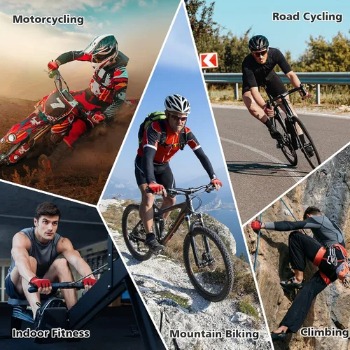 Vista 6 de AKASO Guantes de ciclismo de medio dedo, guantes de bicicleta para hombres y mujeres, guantes de ciclismo para mujeres, guantes de MTB
