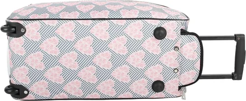 Vista 5 de Betsey Johnson Colección de equipaje de mano de diseñador - Bolsa de lona ligera de 22 pulgadas - Maleta de viaje de negocios de fin de semana con 2