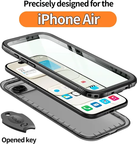Vista 3 de Cozycase TOP - Funda impermeable para iPhone Air - Militar resistente 360 a prueba de golpes, cuerpo completo con protector de cámara de pantalla