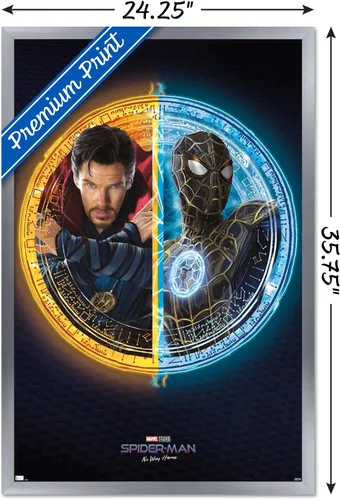 Vista 18 de Trends International Marvel Spider-Man: No Way Home - Póster de pared dúo, 22.4 pulgadas de largo x 14.7 pulgadas, versión enmarcada de madera