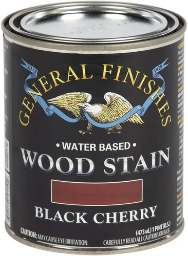 Vista 45 de General Finishes - Tinte para madera a base de agua, 1 cuarto de galón, cereza negra