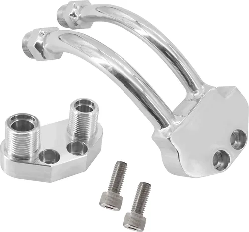 Vista 2 de Compresor de A/C Colector Curvo con Adaptador Compatible con Sanden SD7B10 7176 SD7 Estilo, Cromado