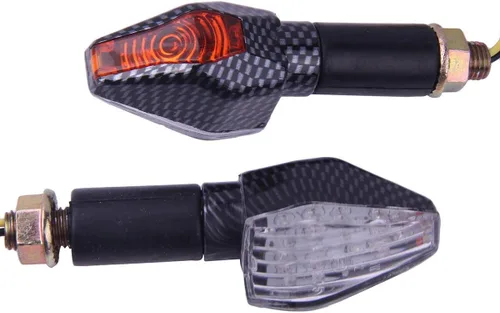 Vista 2 de Indicadores intermitentes LED de carbono para motocicleta, intermitentes, intermitentes, compatibles con Suzuki Vstrom 1000 2015