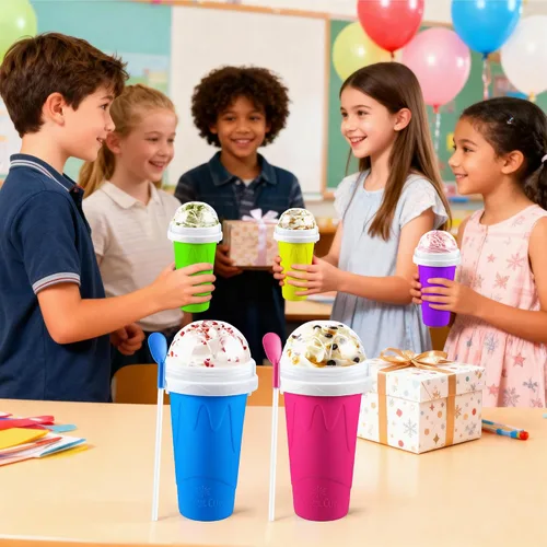 Vista 5 de tgosomt Vaso para granizar, tazas geniales para hacer granizos, cosas divertidas y geniales, regalos de elefante blanco, regalos de fiesta, regalos