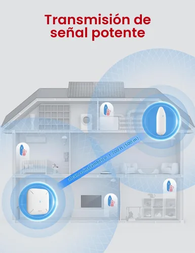 Vista 8 de X-Sense - Termómetro higrómetro Wi-Fi para interiores, estación base no incluida