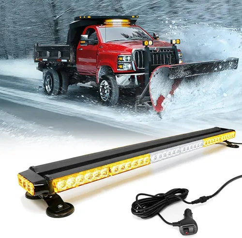 Vista 12 de Barra de luz estroboscópica de emergencia de 14.5'' con 32 LED para techo, doble lado, luz de advertencia de peligro, luz de seguridad con imán