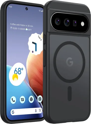 Vista 13 de TAURI - Funda para Google Pixel 9 Pro/9, compatible con Magsafe, color negro