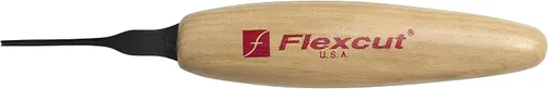 Vista 6 de Flexcut Herramienta de tallado de madera Micro V-Tool 45 grados 0.059 in Cuchilla de corte de acero de alto carbono 1095 afilada para trabajos