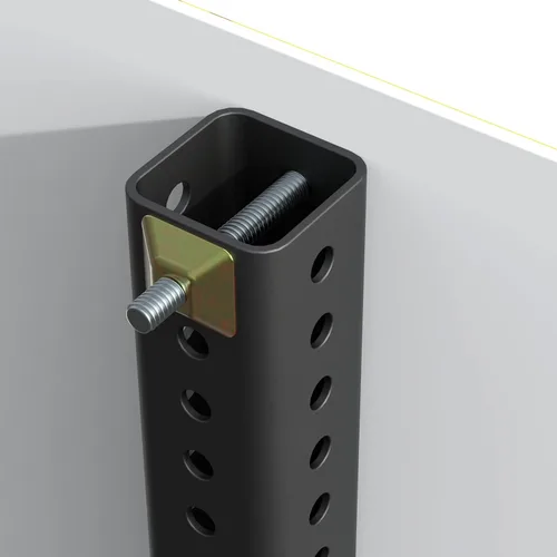 Vista 7 de Kit de 4 piezas de herramientas de montaje de letreros antirrobo para poste de canal en U, pernos de fijación y tuercas, perno de 2.5 pulgadas