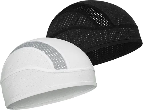 Vista 35 de Gorro con forro para casco de calavera, malla de enfriamiento para hombres y mujeres, se adapta debajo de los cascos