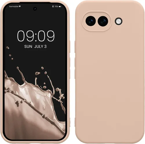 Vista 215 de kwmobile Funda compatible con Google Pixel 9 - Funda protectora delgada de TPU para teléfono - Acabado mate suave - Piedra antigua