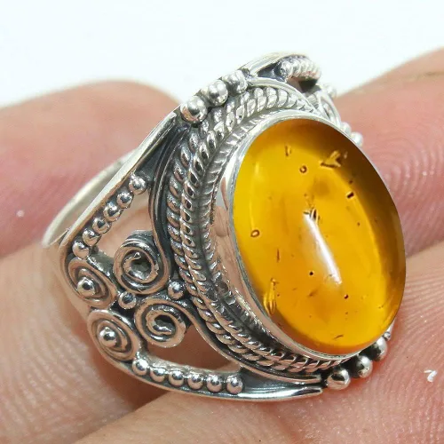 Vista 2 de Anillo de Plata Esterlina 925 para Mujeres con Piedra Preciosa Natural, Anillo de Compromiso de Plata Esterlina, Piedra Natal de Junio con Engaste