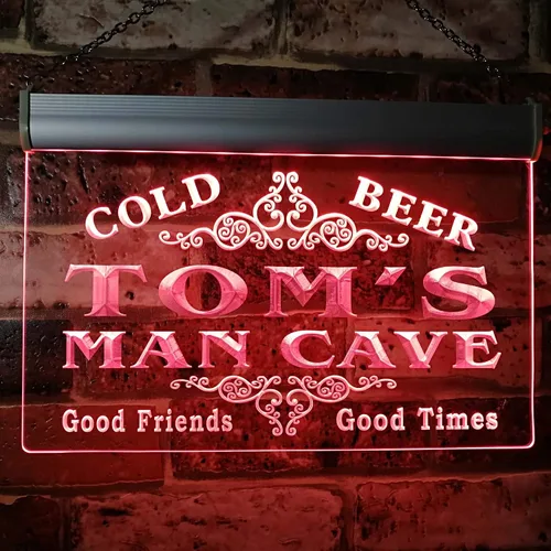 Vista 9 de ADVPRO x0154-tm Tom's Man Cave Beer Ale Bar Letrero de neón personalizado con nombre personalizado