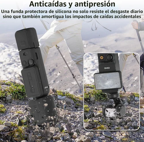 Vista 4 de Funda de silicona para osmo Pocket 3 Funda protectora para DJI Pocket 3 Protector de lente resistente a los arañazos Funda compatible con DJI OSMO