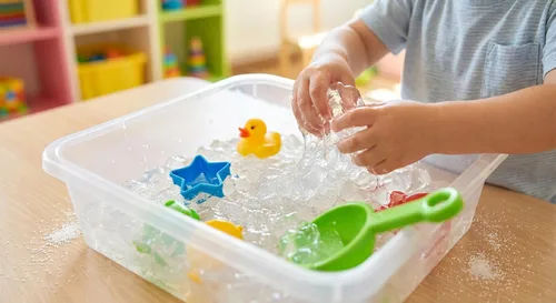 Vista 5 de 1 libra de pañal superabsorbente Polymer_Science Productos educativos – Poliacrilato de sodio para experimentos científicos, trucos mágicos