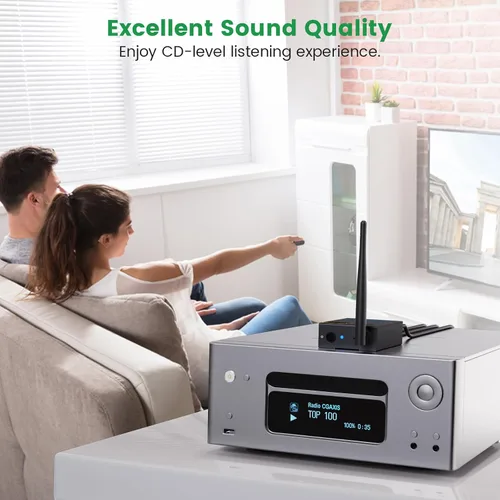 Vista 7 de 1Mii Transmisor y receptor de audio inalámbrico de 2.4 GHz