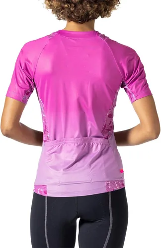 Vista 3 de Terry Bella Prima Short Sleeve Bike Jersey - Womens UPF 50 Womens Full Front Zip Cycling Jersey