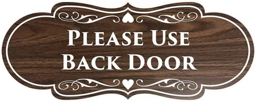 Vista 17 de Signs ByLITA Designer Please Use - Puerta trasera (negro) - Pequeño, 1 paquete