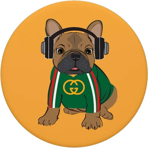 Vista 3 de DJ French Bulldog – PopSockets Grip y soporte para teléfonos y tabletas